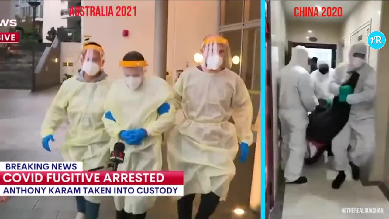 Cina 2020 e Australia 2021: Arrestati positivi fuggitivi, asintomatici e con tampone fake?