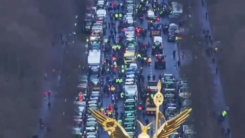 German Farmers Protesting World Economic Forum Agenda