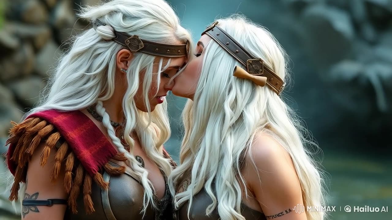 Viking girls kissing | lesbian viking girls