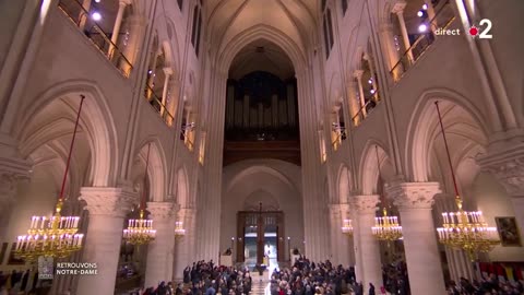 Notre Dame Cathedral officially re-opens its doors.