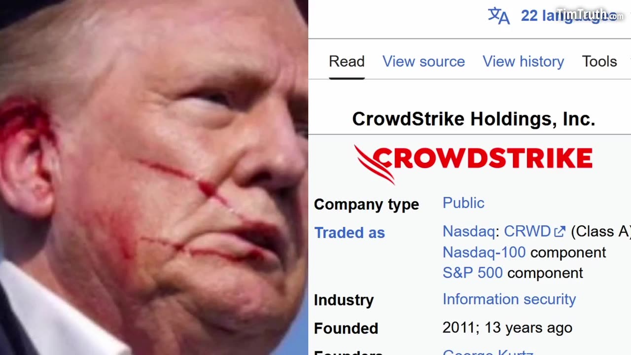 Does The Blood On Trump's Face Look Just Like The CrowdStrike Logo?! (Worldwide Computer Outage)