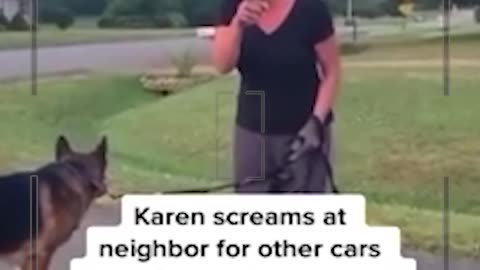 Neighborhood Karen SCOLDS neighbor for other people being loud and speeding