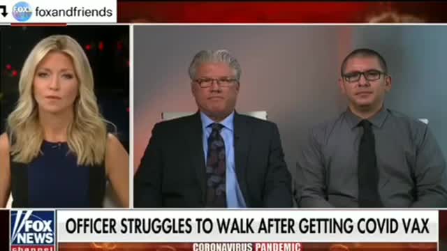 Police Officer Struggle To Walk After Getting COV💉D VAX ポリスオフィサーがコロナワクチン摂取後に歩けなくなる
