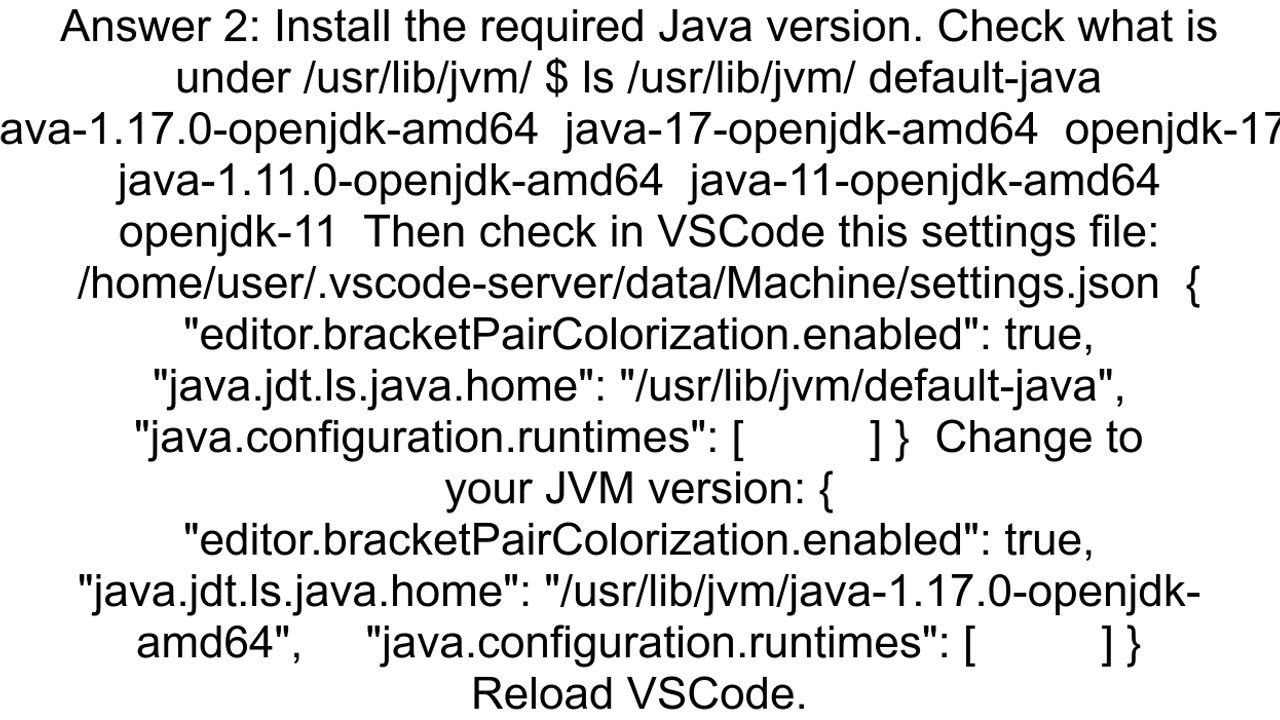 VSCode can39t setup Java Runtime tried a few settings json approaches