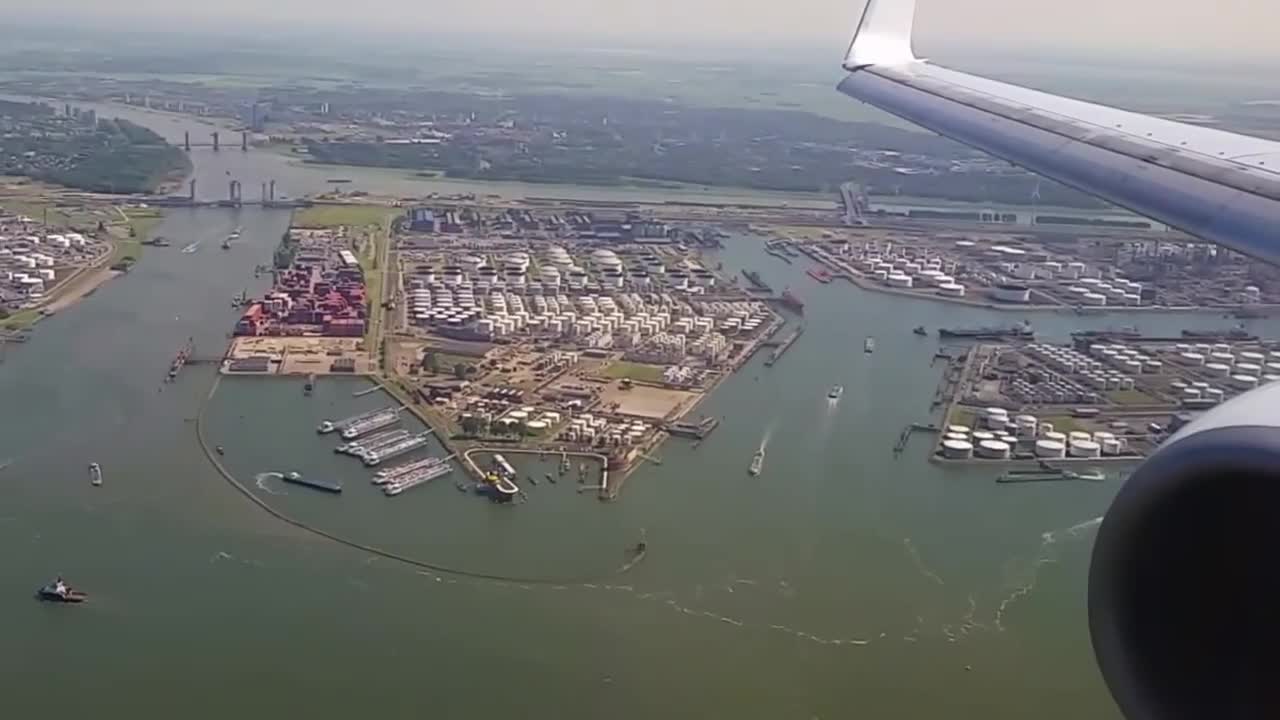 Landing Transavia 737 op Rotterdam Waanzinnige aanvliegroute