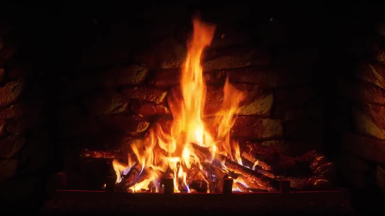 Relaxing Fireplace with Crackling Fire Sounds 8 HOURS