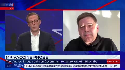 Lawrence Fox GB News 31-12-22 MP Andrew Bridgen covid vaccine injury and call for halt to programme