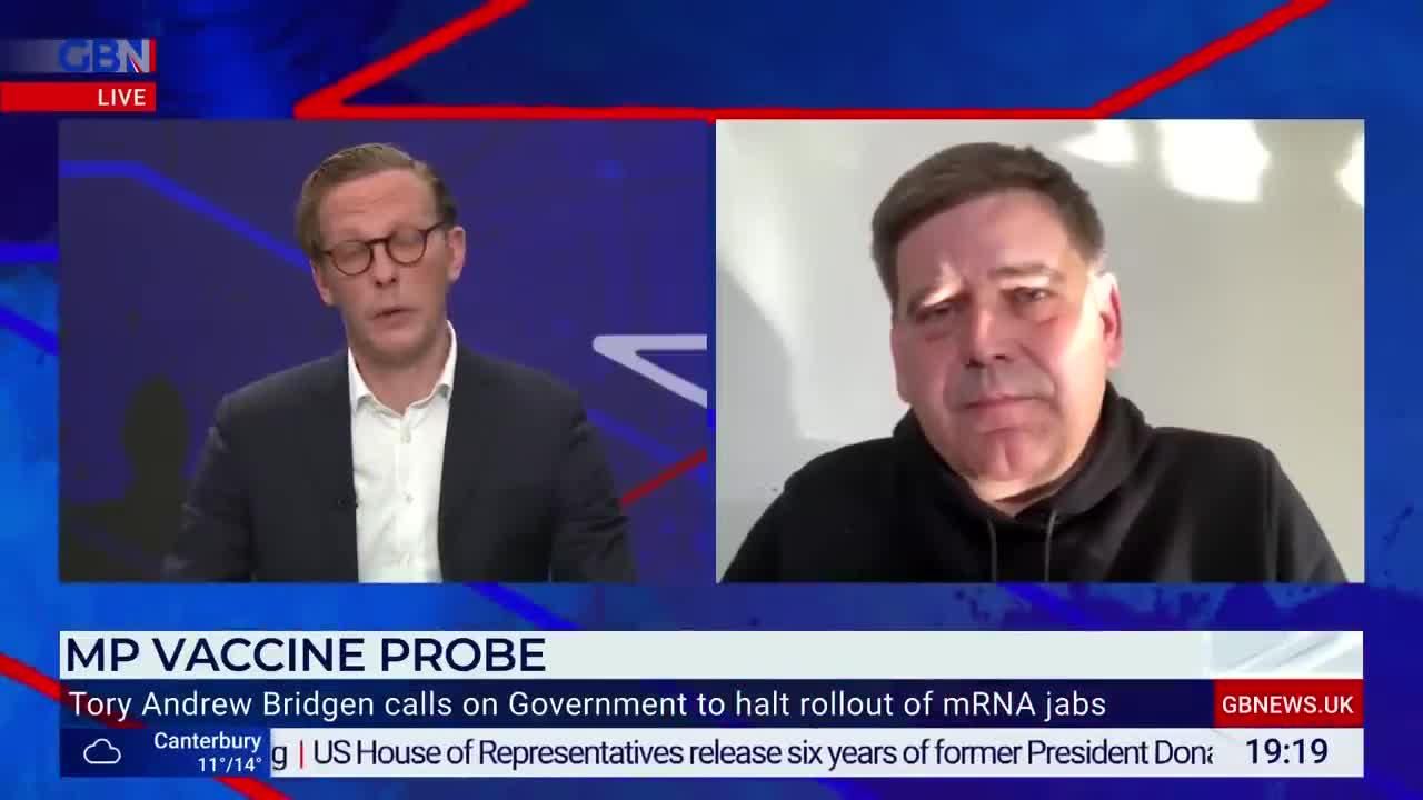 Lawrence Fox GB News 31-12-22 MP Andrew Bridgen covid vaccine injury and call for halt to programme