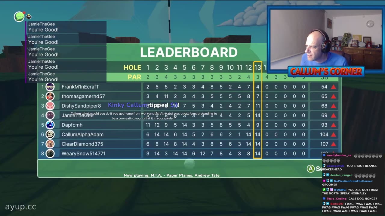 ayupcc - Callum's Corner - 03/04/24 - Golf With Friends