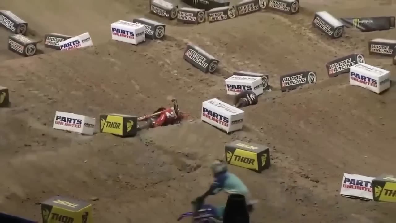 Motocross pro crashes 2023