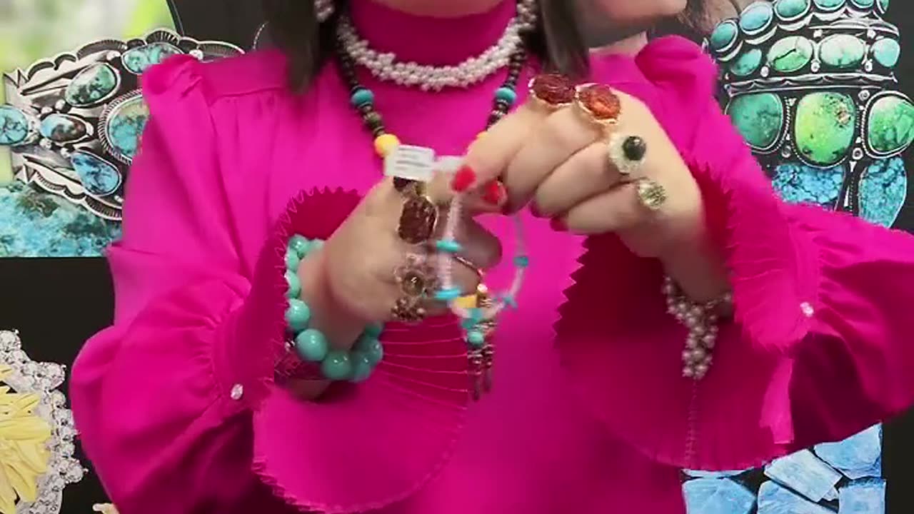 GN-20241008-08 pink opal jewelry makes jewelry design natural turquoise irregular jewelry as a gift