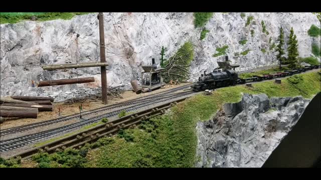 The Hill Camp Turn on the HO scale Arcadia & Betsey River Ry.