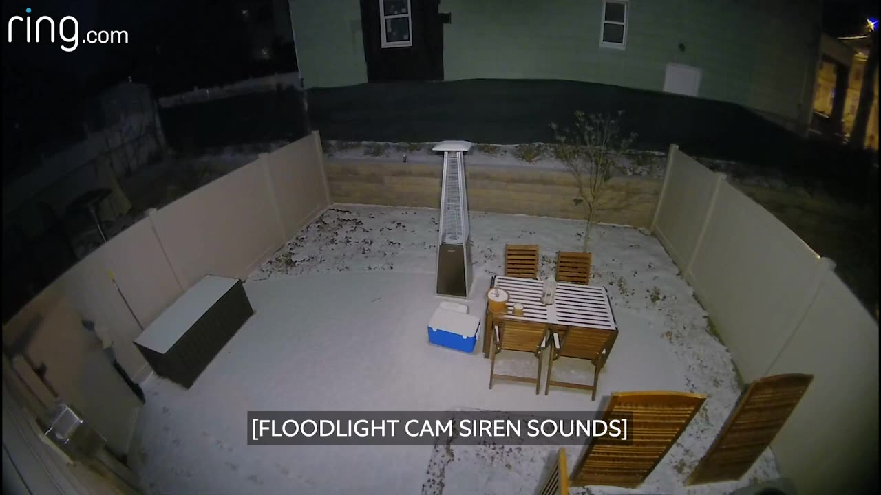 Floodlight Cam Siren Deters Stranger From Entering House