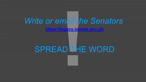 Spread the Word, say no to Senate Bill 1869!