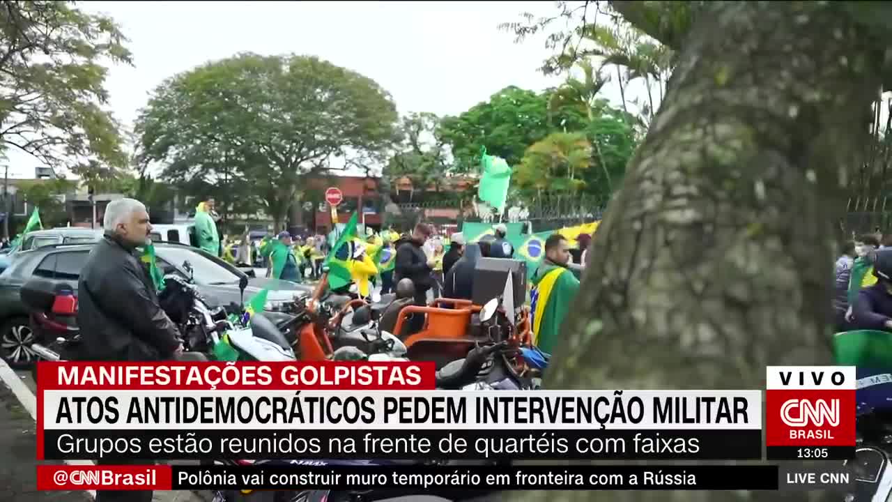 Manifestação golpista: Atos antidemocráticos pedem intervenção militar | LIVE CNN