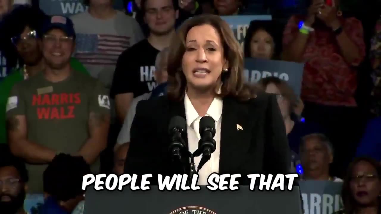 The vice president put her hand to her chin to “ponder” her question.