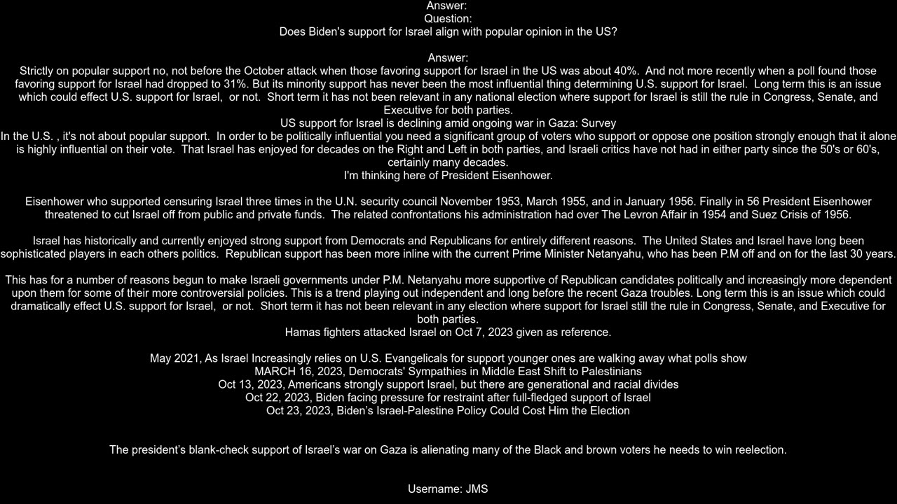 Does Biden39s support for Israel align with popular opinion in the US