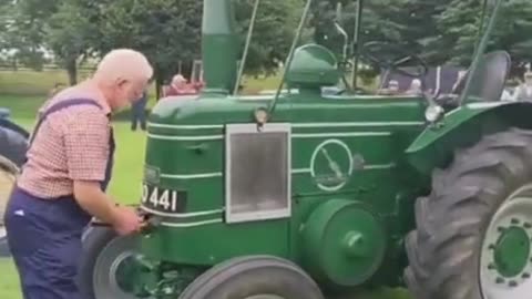 How to start an old tractor