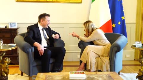 When Elon Musk met Italy's Prime Minister, Giorgia Meloni.