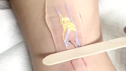 Neon animation effect on tattoo