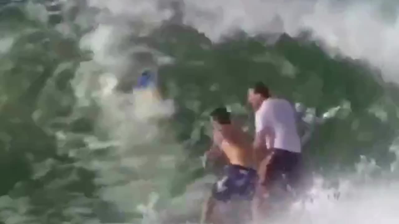 What happens when 2 surfers catch the same wave