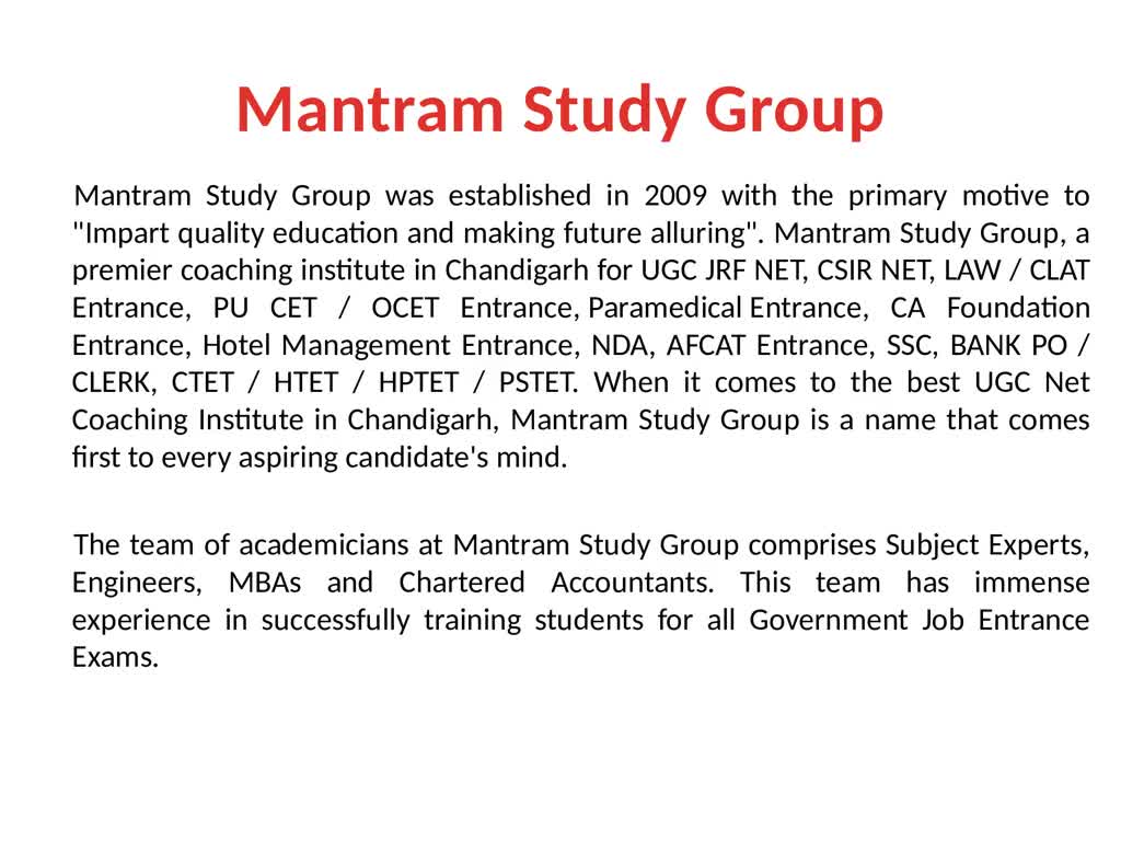 BSc Paramedical Entrance Exam Coaching in Chandigarh