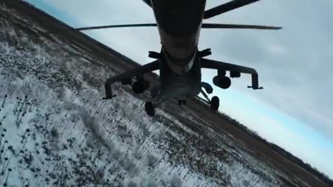 Incredible Footage from Ukrainian Helicopter Pilots