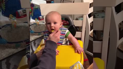 Baby Reaction Eating Lemon