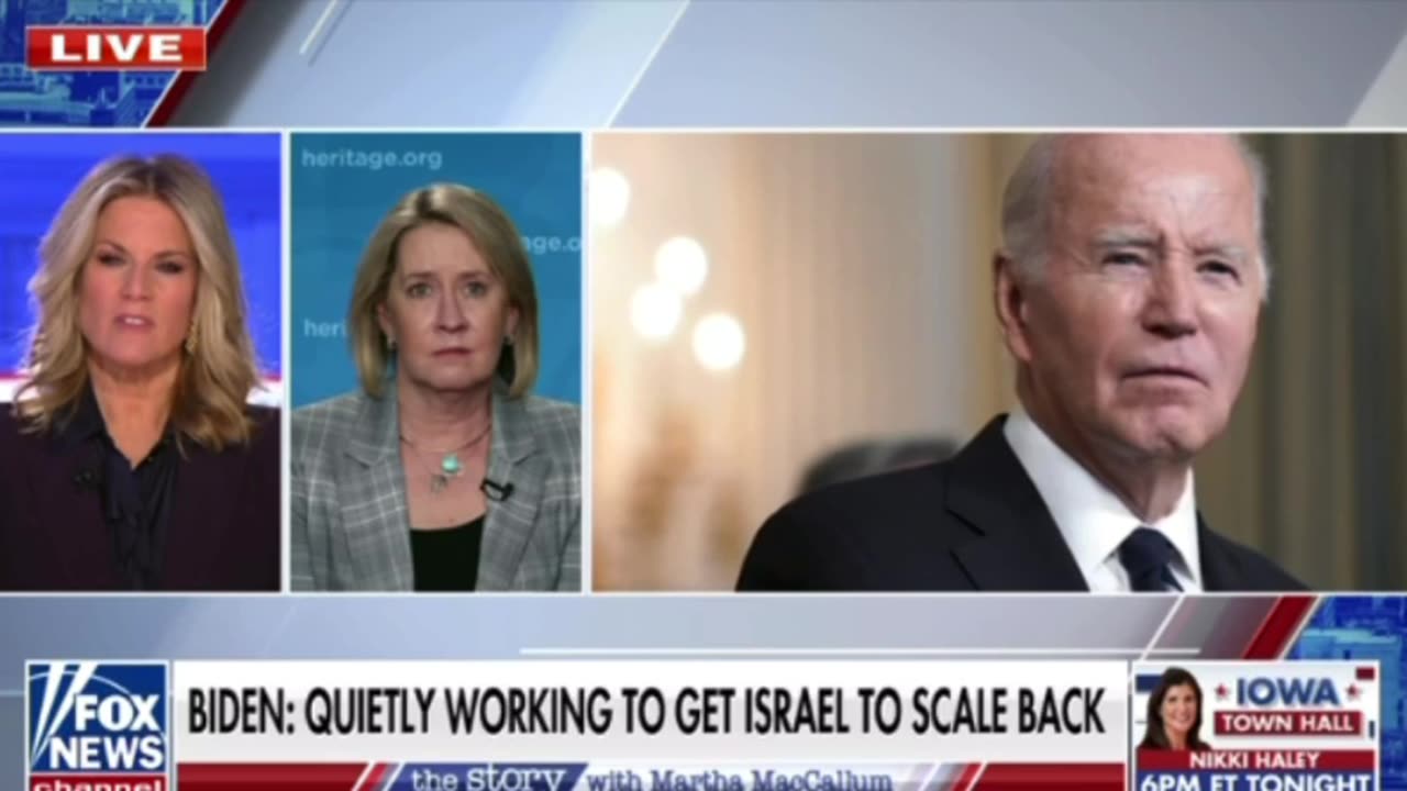 Biden quietly working to get Israel to scale back?