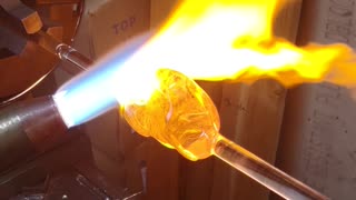 Making a glass memorial marble