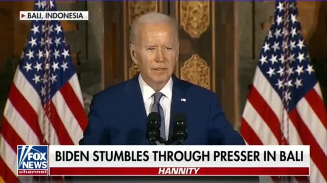 President Biden gaffes through presser