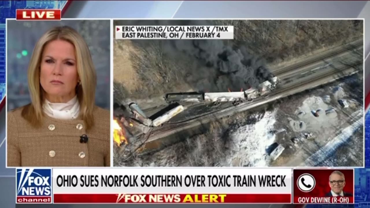 Ohio sues Norfolk Southern over toxic train wreck