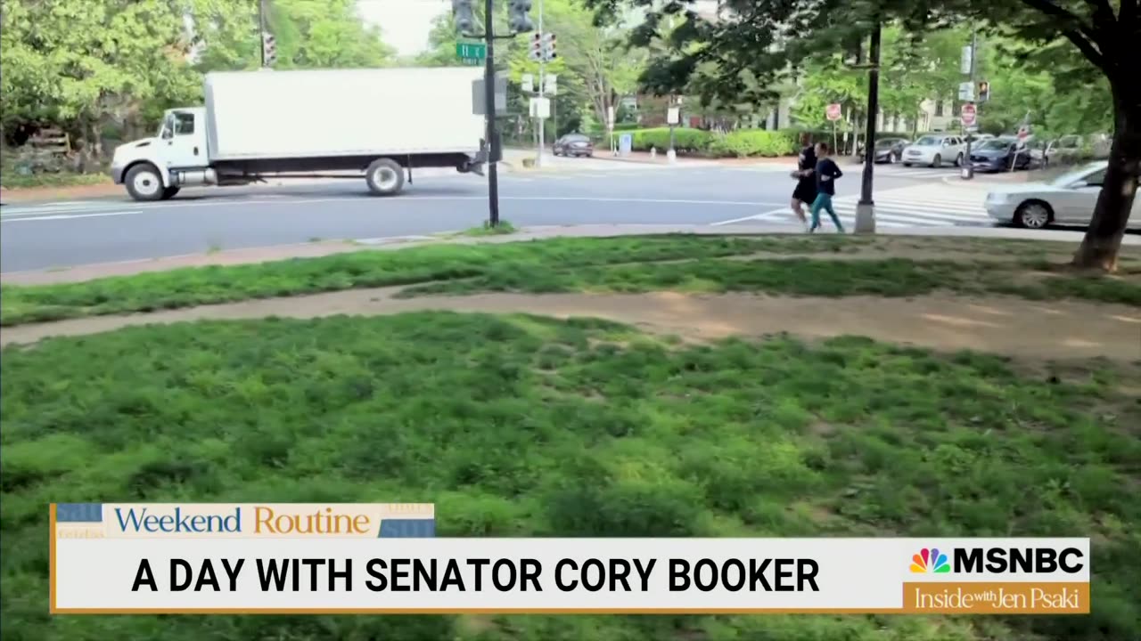 Democrat Senator Cory Booker Joins Jen Psaki For Another Hard-Hitting Interview — While Jogging