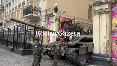 Russians Get Their Tank Stuck in the Front Gate of a Circus