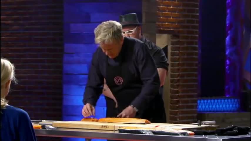 Gordon Ramsay Removing Flesh of Salmon