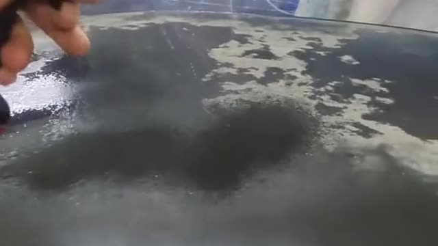 Cleaning of stains on the surface of automobile sheet metal