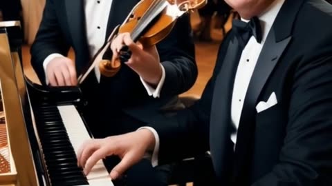 Donald Trump plays piano