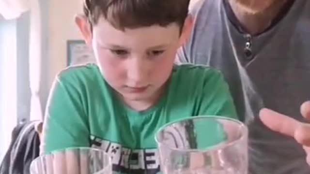 Father Pranks Son Using Drinking Glasses