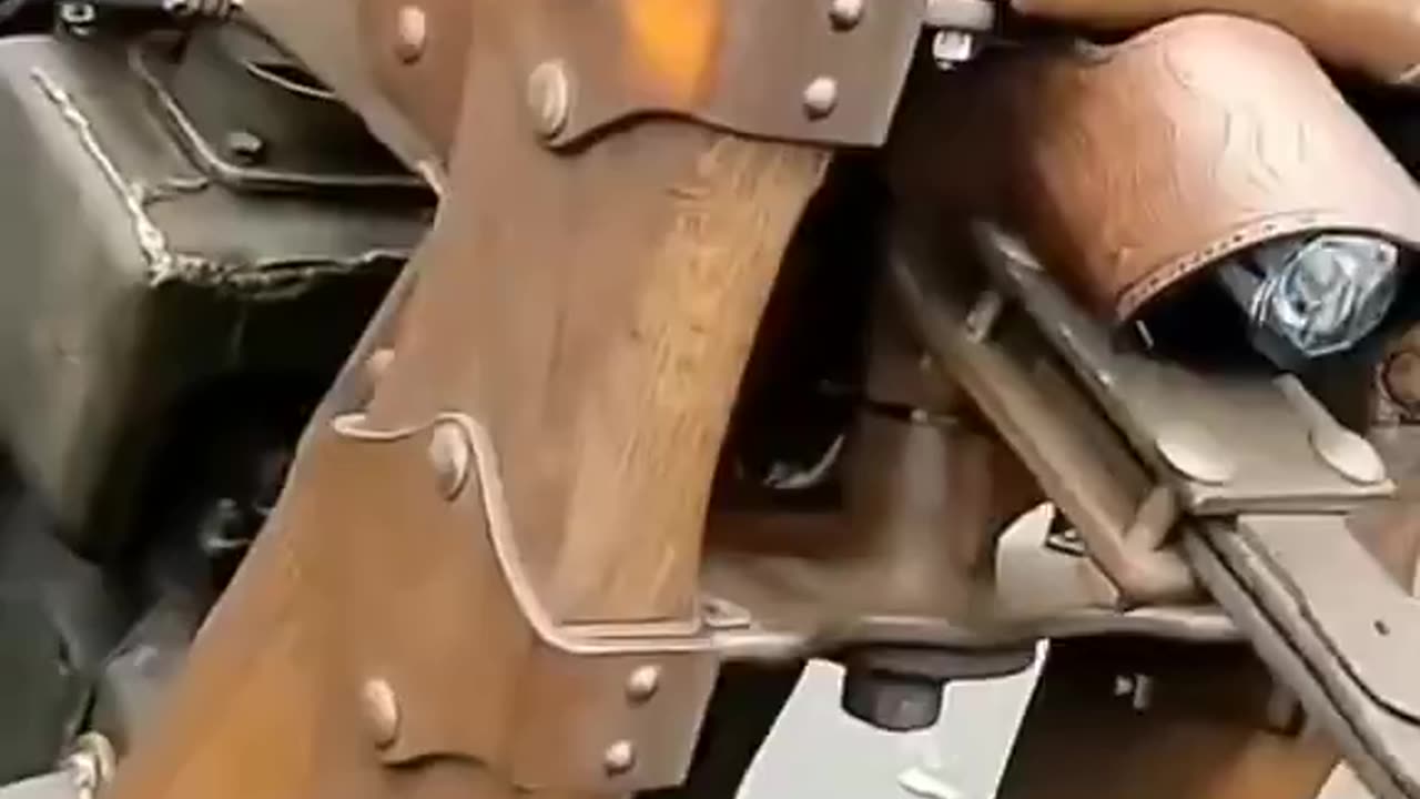 FULL SIZE MOTORBIKE MADE OF WOOD