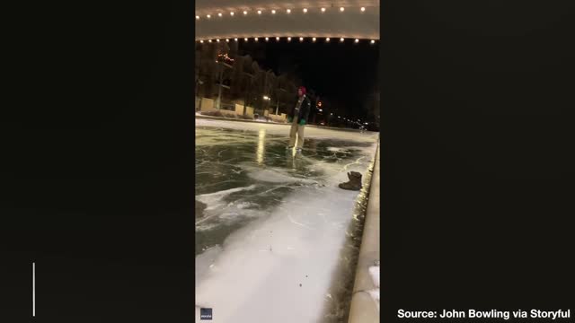 VIRAL VIDEO: Indianapolis Women Drives Car on Frozen Canal, Crashes Through the Ice
