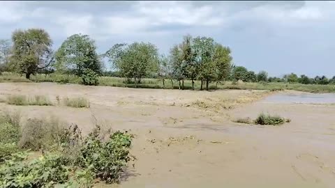 Flooding over the bridge