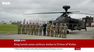 King Charles hands over military role to William | BBC News