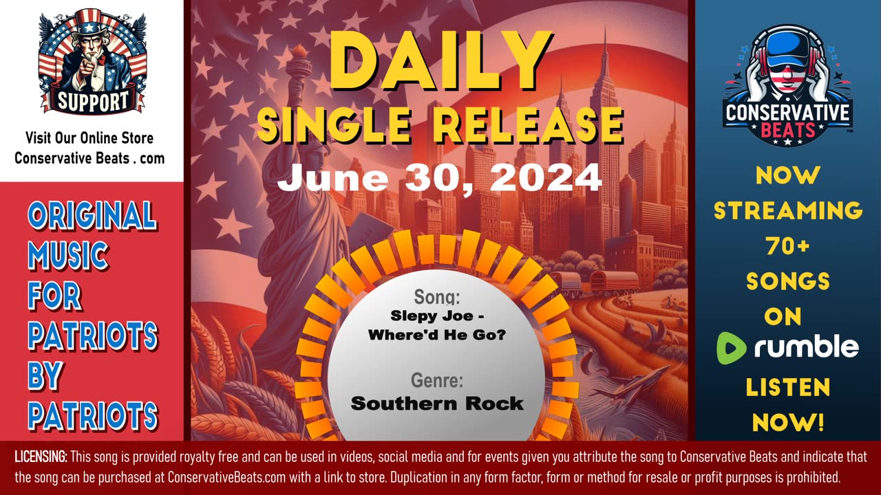 Conservative Beats - Daily Single Release: Sleepy Joe – Where'd He Go? – 6/30/24