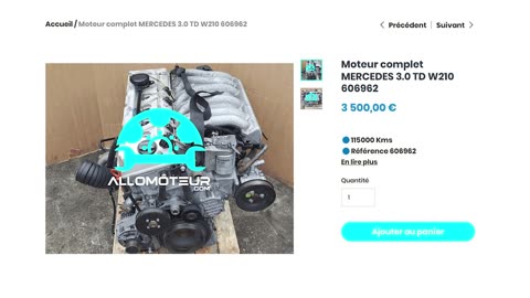 ALLOMOTEUR.COM - Moteur complet MERCEDES 3.0 TD W210 606962