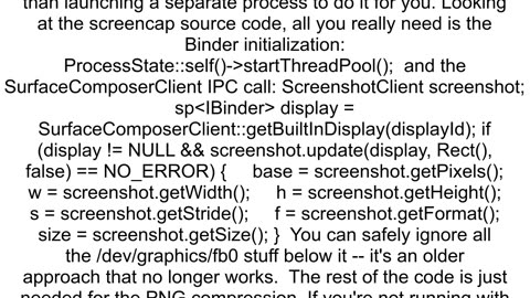 How to get pixel data from screencapcpp directly