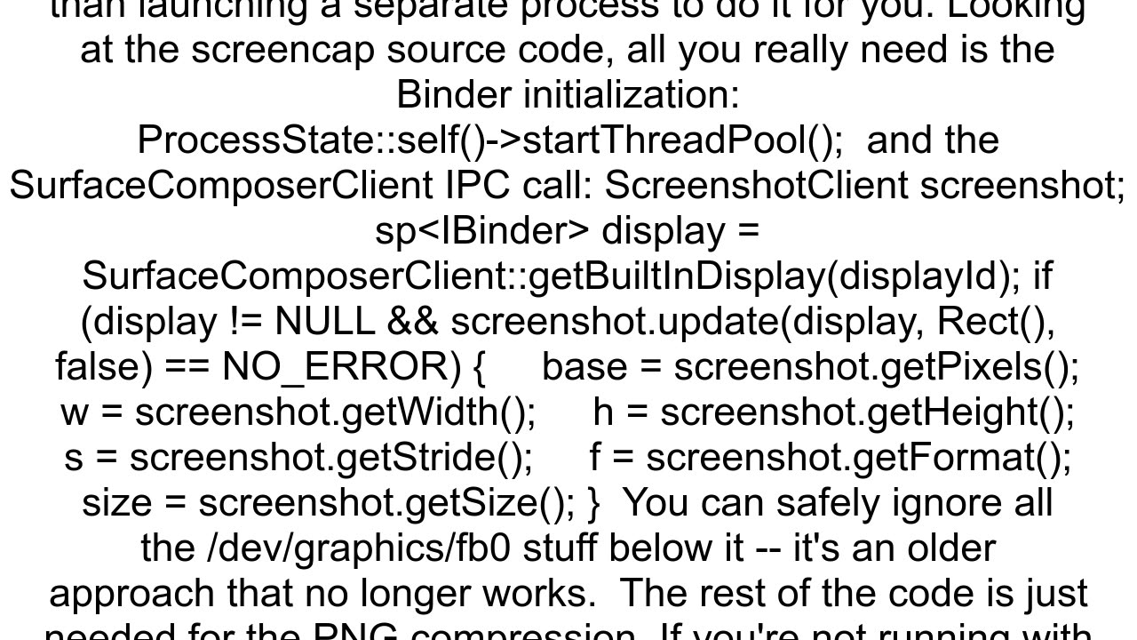 How to get pixel data from screencapcpp directly