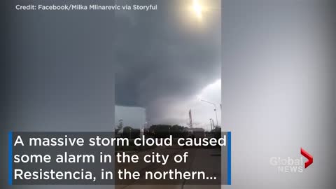 Large, circular cloud raises concern in Argentina