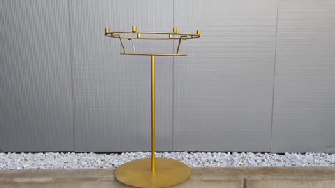 Golden metallic candle