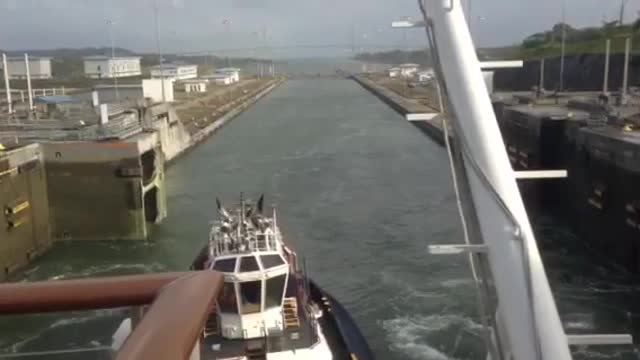 Crossing the world famous Panama Canal