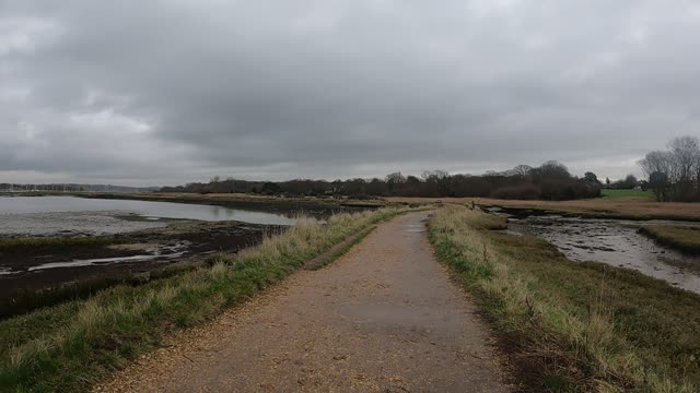 speedlapse riverside walking